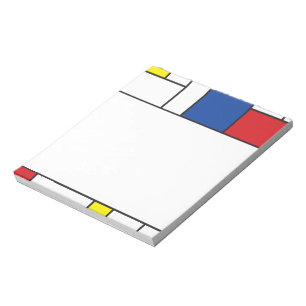 Bloc De Notas Arte Moderno De Stijl Geométrico Minimalista Mondr