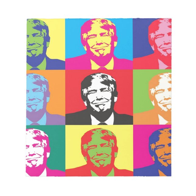 Bloc De Notas Arte pop de Donald Trump (Frente)