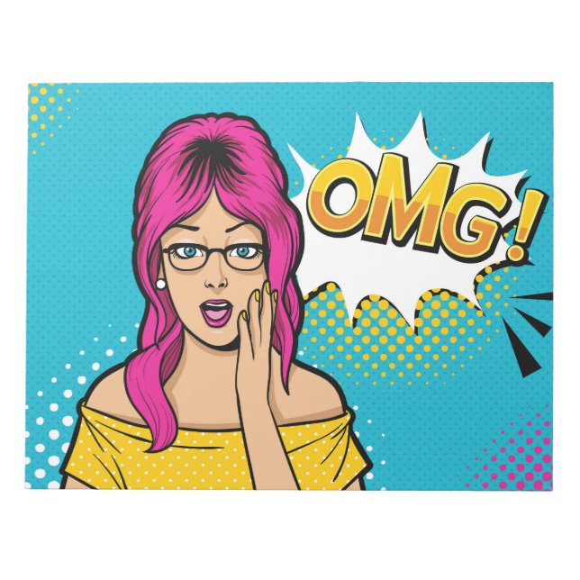 Bloc De Notas Arte pop femenino (Frente)