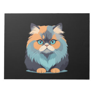Bloc De Notas Arte vector de gato con colores vibrantes
