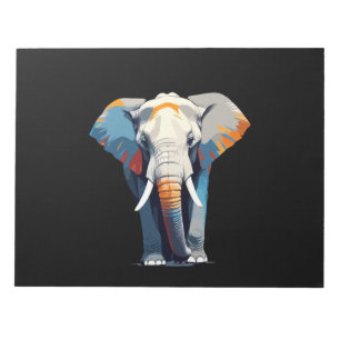 Bloc De Notas Arte vectorial elefante con colores vibrantes