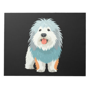 Bloc De Notas Arte vectorial Komondor con colores vibrantes
