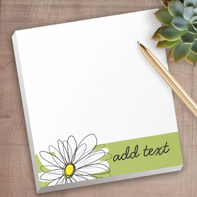 Bloc De Notas Articulación caprichosa y blanca con texto Persona (Personalized Notepad)