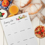 Bloc De Notas Artículos de la lista de artículos editables para<br><div class="desc">Ilustracion original de artículos de comestibles con diseño simple y fácil de leer de las categorías de tienda de comestibles. Categorías completas editables,  ... e incluso categorías corporales y florales para los que compren flores como yo.</div>