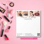 Bloc De Notas artista de maquillaje de código qr minimalista 4 f<br><div class="desc">elegante artista de maquillaje de código qr minimalista 4 fotos notas blancas puede cambiar el color de fondo. ideal para notas personales,  notas de negocios</div>