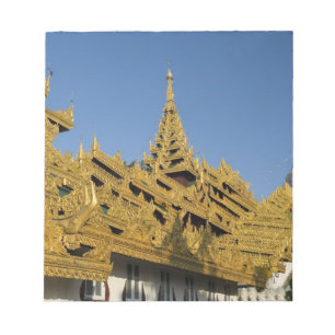 Bloc De Notas Asia, Myanmar, Yangon. Estupa dorada de Shwedagon 