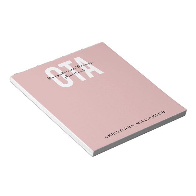 Bloc De Notas Asistente de Terapia Ocupacional Personalizada (Lado Derecho)