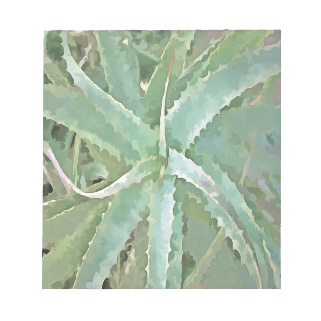 Bloc De Notas Asombroso arte acrílico de Aloe Vera (Frente)