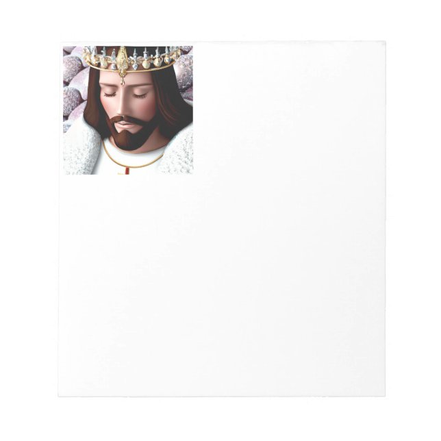 Bloc De Notas Aspecto 3D AI Rey del Universo Jesús (Frente)