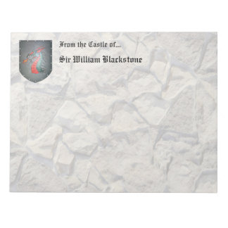 Bloc De Notas Aspecto de piedra del Escudo metalizado