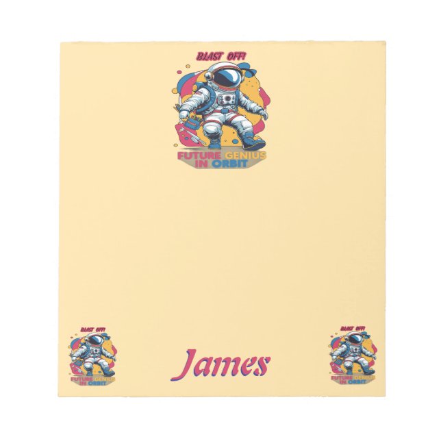 Bloc De Notas Astronaut Back-to-School "Future Genius in Orbit"  (Frente)