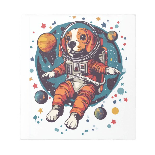 Bloc De Notas Astronaut Beagle � Perro Explorador Espacial (Frente)