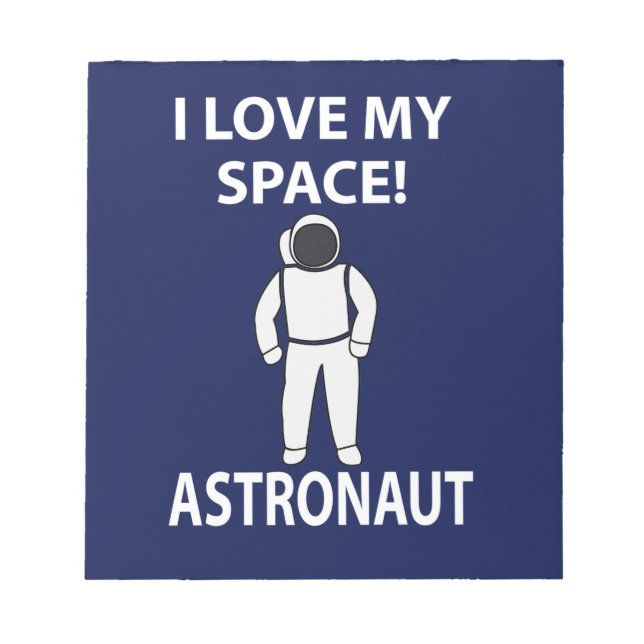 Bloc De Notas Astronauta Amo a mi astronauta espacial (Frente)