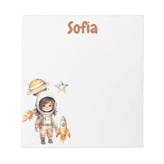 Bloc De Notas Astronauta Cute Space Adventure personalizada