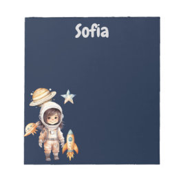 Bloc De Notas Astronauta Cute Space Adventure personalizada
