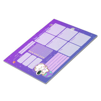 Bloc De Notas Astronauta de Kawaii en planner semanal universal