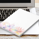 Bloc De Notas Ataque de arte acuarela con firma Personalizado<br><div class="desc">Ataque de arte acuarela,  personalizado con tu nombre que parece la firma del artista. Un diseño divertido y desordenado en un arcoiris de colores. Perfecto para niños,  adolescentes y jóvenes de corazón.</div>