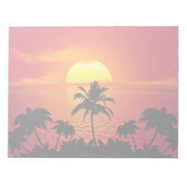 Bloc De Notas Atardecer Tropical