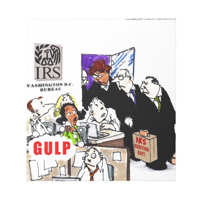 Bloc De Notas Auditorías de la IRS IRS Divertido (Frente)
