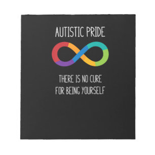 Bloc De Notas Autismo Símbolo infinito Neurodiversidad T Camisa