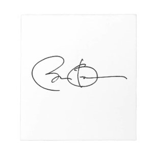 BLOC DE NOTAS AUTÓGRAFO DE BARACK OBAMA - .PNG
