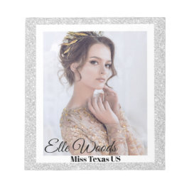 Bloc De Notas Autografo de purpurina de borde