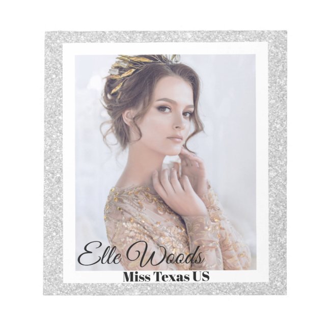 Bloc De Notas Autografo de purpurina de borde (Frente)