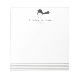 Bloc De Notas Ave australiana dulce: Willie Wagtail personalizad