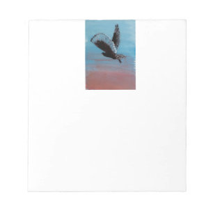 Bloc De Notas Ave Sunrise Art Tawny Owen en el vuelo
