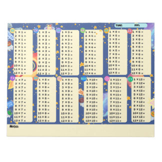Bloc De Notas Aventura del espacio de perforación matemática (mu