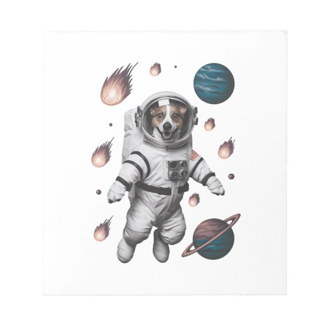 Bloc De Notas Aventura Espacial Con Un Astronauta Perro (Frente)