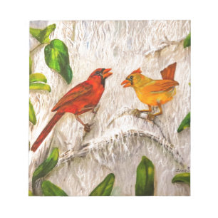 Bloc De Notas Aves cardinales encantadoras