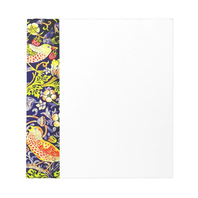 Bloc De Notas Aves del ladrón de fresas William Morris (Frente)