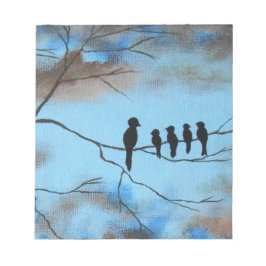 Bloc De Notas Aves en el árbol en el cielo, el día de la madre r