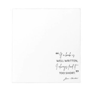 Bloc De Notas Avid Reader II - Cita de Jane Austen