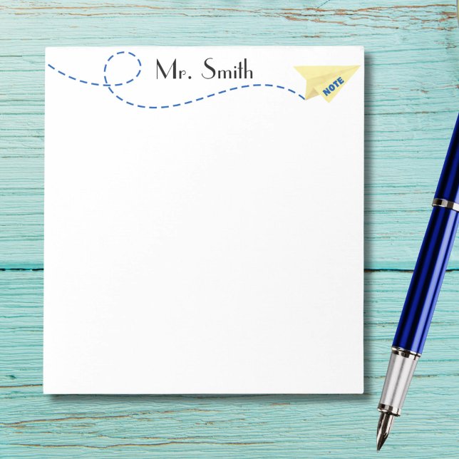 Bloc De Notas Avión de papel de acuarela con nota,Personalizado (Subido por el creador)