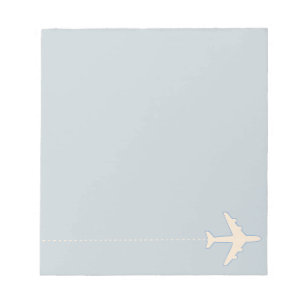 Bloc De Notas Avión de viaje con línea de puntos