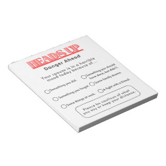 Bloc De Notas Aviso al cónyuge