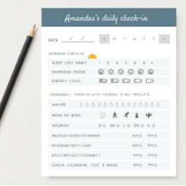 Bloc De Notas Aviso diario de comprobación diaria del planificad