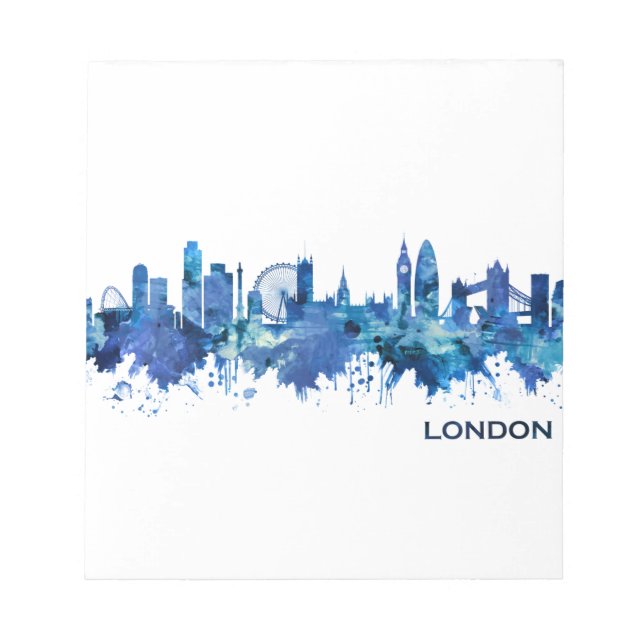 Bloc De Notas Azul aéreo de Inglaterra de Londres (Frente)