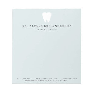 Bloc De Notas Azul claro de dientes