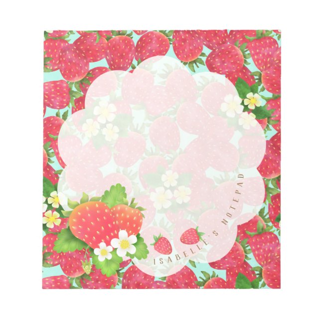 Bloc De Notas Azul de fresa (Frente)