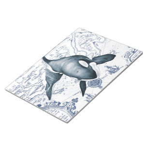 Bloc De Notas Azul de Mapa Orca
