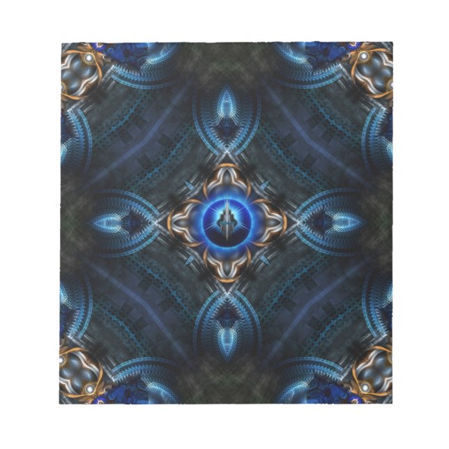 Bloc De Notas Azul dorado Kaleidoscope (Frente)