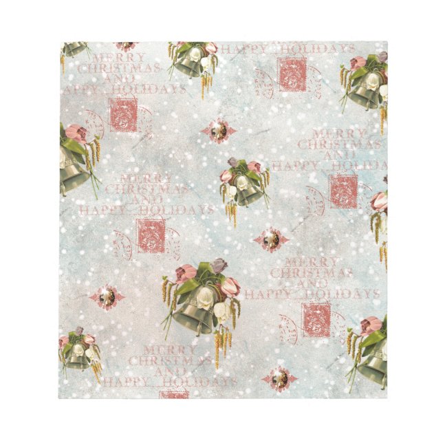 Bloc De Notas Azul elegante lamentable de Belces de navidad (Frente)