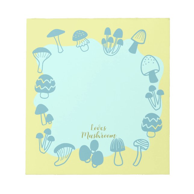 Bloc De Notas Azul hongo (Frente)