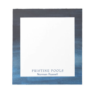 Bloc De Notas Azul marino acuático moderno