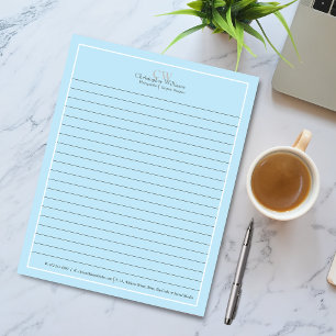 Bloc De Notas Azul Minimalista
