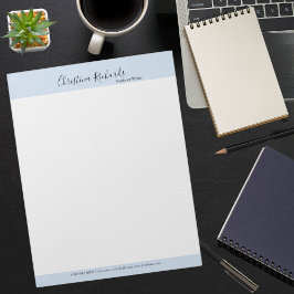 Bloc De Notas Azul Minimalista elegante