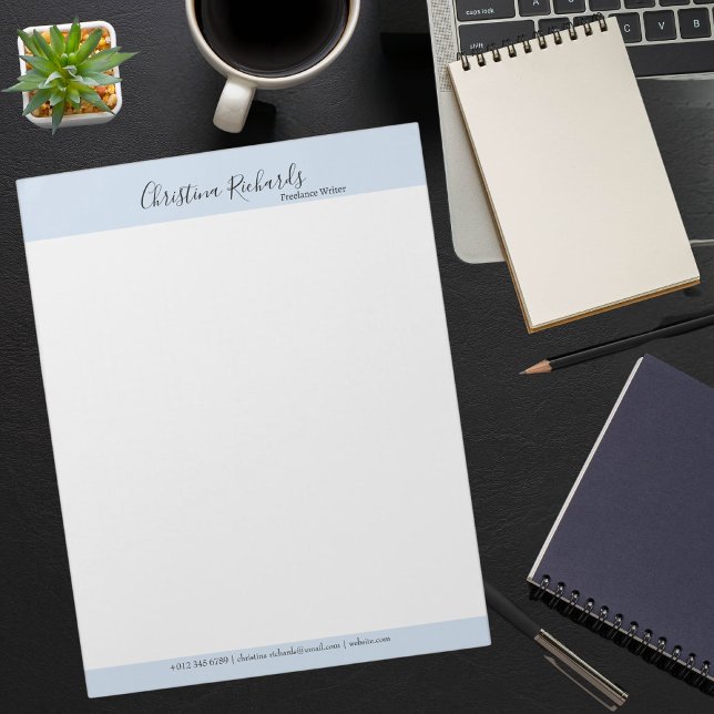 Bloc De Notas Azul Minimalista elegante (Subido por el creador)